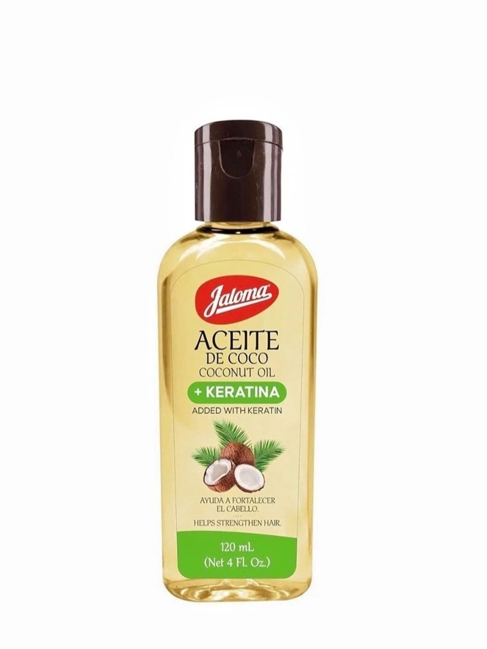 Jaloma Aceite de Coco+Keratina Hair Treatment 120mL(4 oz) Helps Strengthen Hair